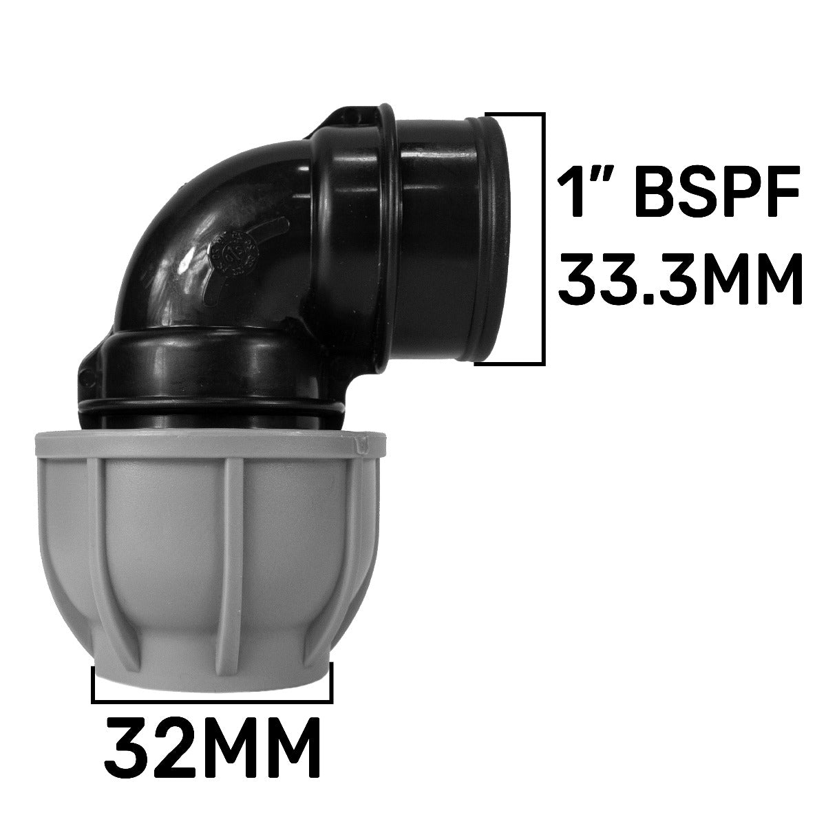 MDPE Elbow 32mm - 1" BSPF