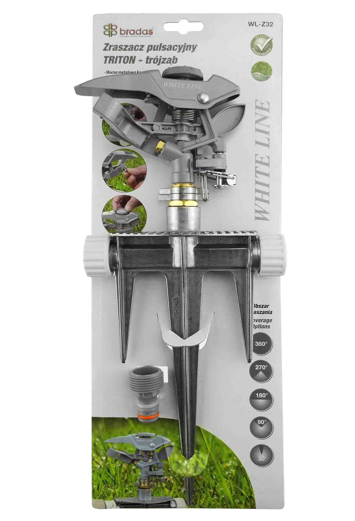 Pulsating Lawn Sprinkler - Triton White Line